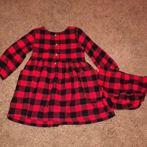 Carter plaid dress with diaper cover